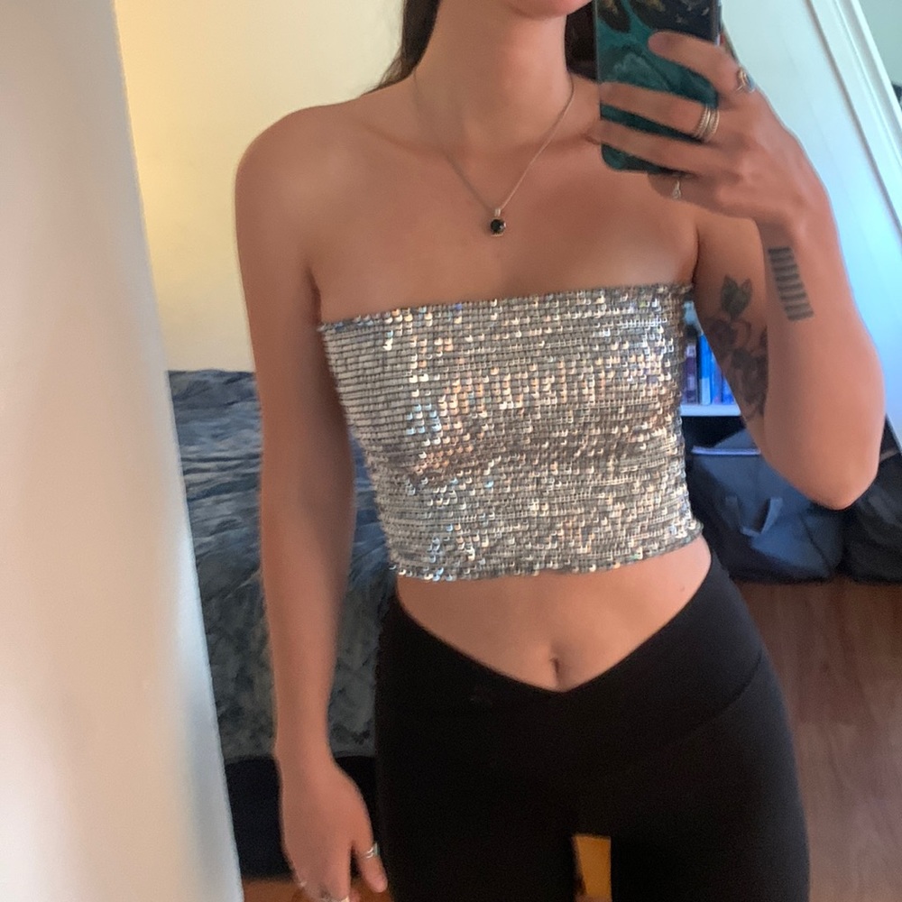 UO Sparkly Tube Top